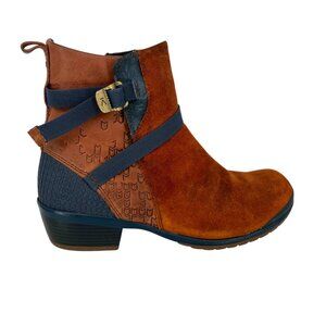 Keen Morrison Boots Brown Blue Leather Suede Women’s Shoes Size 8.5